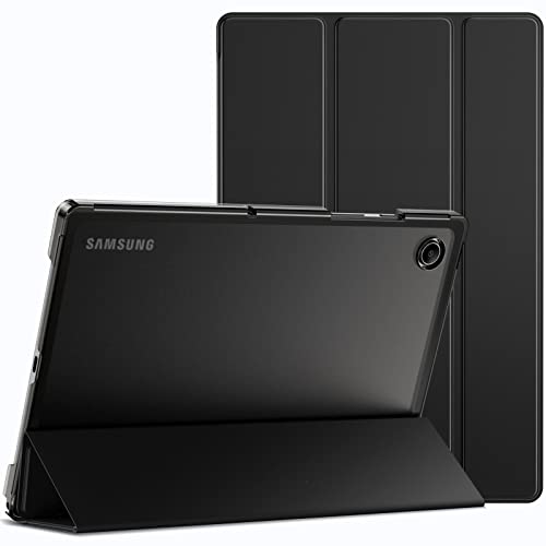 JETech Funda para Samsung Galaxy Tab A8 10,5 Pulgadas 2021 (SM-X200/X205/X207), Slim TranslÃºcida Trasera Trifold Folio Soporte Protectora Tableta Carcasa, Auto-SueÃ±o/Estela (Negro)