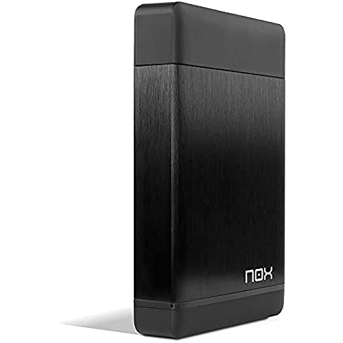Nox Lite 3.5 -NXLITEHDD35- Caja externa para discos duros SATA hasta 10 TB, USB 3.0, Plug&Play, material ligero y compacto, compatible con todas versiones Windows, color negro