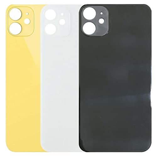 Carcasa trasera marco compatible para iPhone 11 â€“ Carcasa trasera de cristal negro blanco dorado (negro)