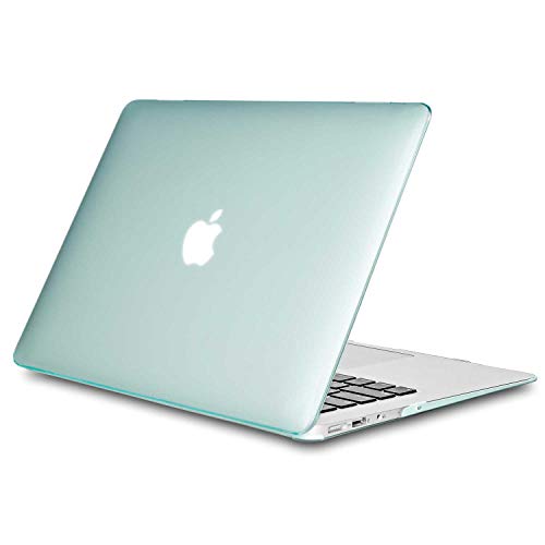 TECOOL Funda Transparente Compatible con MacBook Air 13 Pulgadas 2017-2010 A1466 A1369, Case Carcasa Protectora Dura de Plástico, Verde Cristal