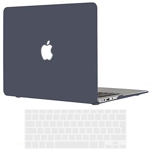 TECOOL Funda para MacBook Air 13 Pulgadas, 2017-2010 Modelo A1466 A1369 Case, Carcasa Protectora Dura de Plástico Mate y Cubierta del Teclado Español, Negro luz