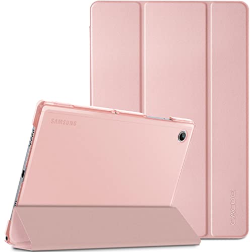 CACOE Funda Carcasa Compatible con Samsung Galaxy Tab A8 SM-X200/X205 10.5 2021/2022, Ultrafina TranslÃºcida Mate con FunciÃ³n de Encendido y Apagado AutomÃ¡tico (Oro Rosa)