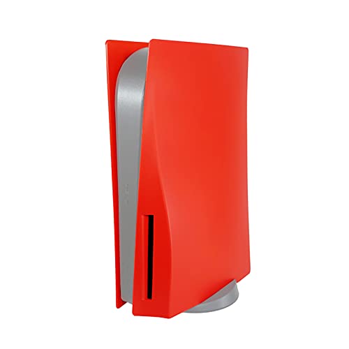Placas de cubierta extra personalizadas esmeriladas rojas de repuesto, compatibles con consolas de juegos Playstation 5 PS5 Disc Edition, juego completo de carcasas protectoras a prueba de polvo