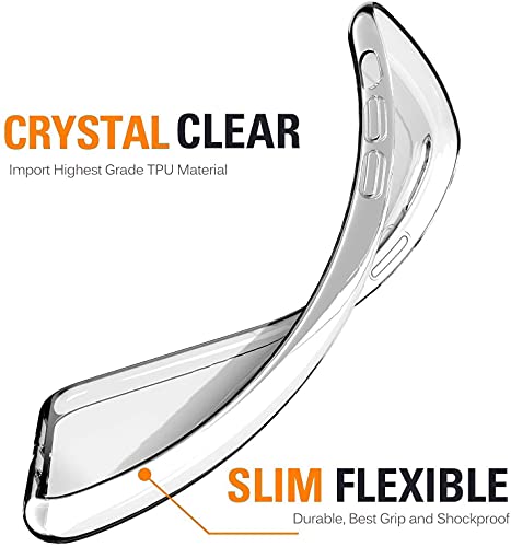 REY 3X Funda Carcasa Gel Transparente para Motorola Moto G9 Play, Ultra Fina 0,33mm, Silicona TPU de Alta Resistencia y Flexibilidad