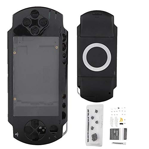 ASHATA - Carcasa de protecciÃ³n Completa para Sony PSP 1000 Consola de Juego Antideslizante con Kit de Botones, Color Negro