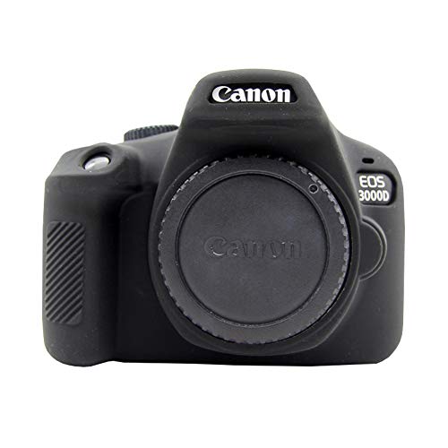 Easy Hood - Carcasa para cámara réflex Digital Canon EOS 4000D y Rebel T100, Silicona Suave antiarañazos para cámaras Canon EOS 3000D 4000D