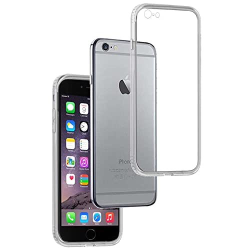 REY Funda Carcasa Gel Transparente para iPhone 6 y 6S Ultra Fina 0,33mm, Silicona TPU de Alta Resistencia y Flexibilidad