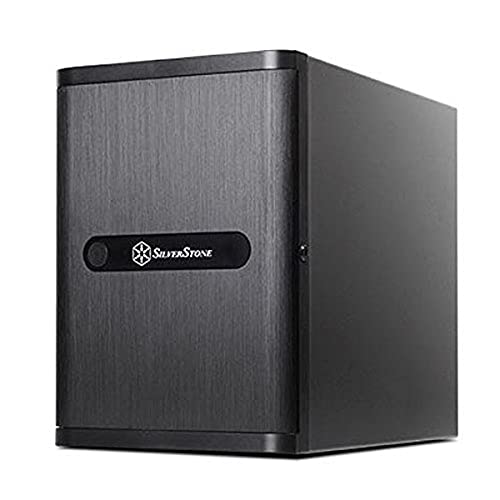 SilverStone SST-DS380 - Carcasa de ordenador de almacenamiento Mini-ITX con puerta, negro