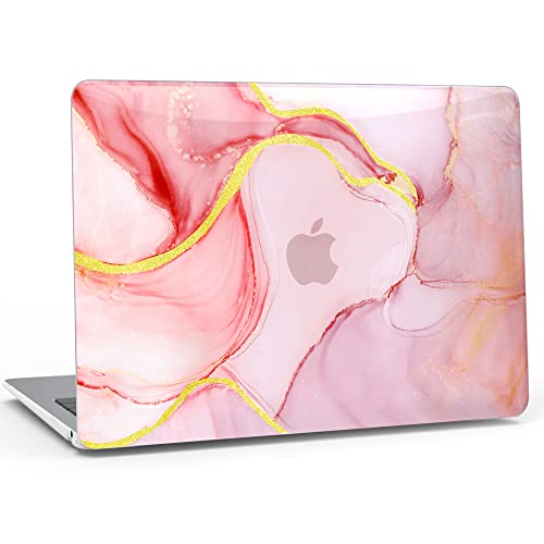 Estuche para MacBook Air M1, Estuche para MacBook Air de 13 Pulgadas 2020 2019 2018 A2337 A2179 A1932, Carcasa Rígida de Plástico para Mac Air 2020 con Touch ID, Pink