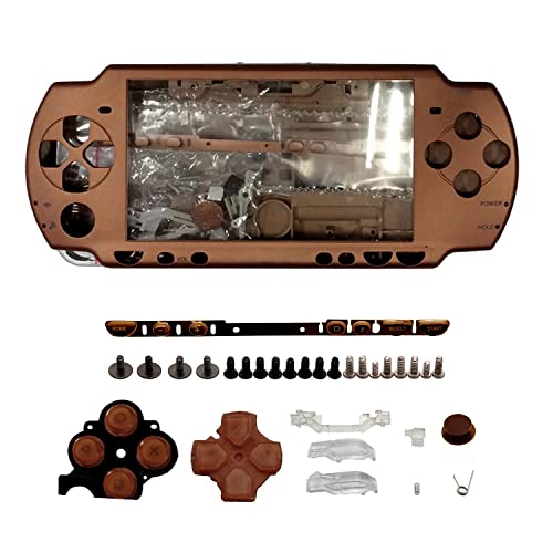 OSTENT Reemplazo de piezas de la caja de la carcasa frontal de carcasa completa Compatible con la consola Sony PSP 2000 - Color marrÃ³n