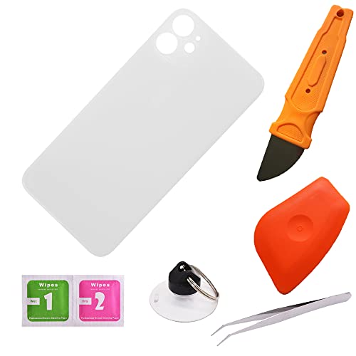 THE TECH DOCTOR Carcasa trasera de cristal de repuesto para iPhone 11 - Completo con herramientas - Kit de reparaciÃ³n profesional (blanco)
