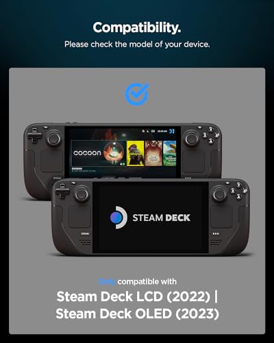Spigen Rugged Armor Funda Compatible con la Consola Steam Deck LCD (2022) / Steam Deck OLED (2023) - Negro Mate
