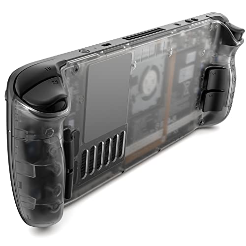 JSAUX Placa Trasera Transparente Compatible con Steam Deck, Juego de Carcasas de Repuesto DIY Clear Edition Compatible con Steam Deck - PC0106 [Blanco]