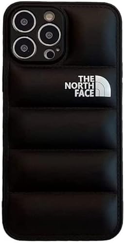 Funda acolchada para iPhone 13 Pro Max The North Face (negro ) con nueva tecnologÃ­a Puffer y mejor diseÃ±o de logotipo