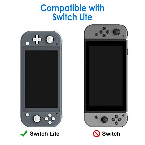 JETech Funda Compatible Nintendo Switch Lite 2019, Carcasa de ProtecciÃ³n, Anti-Choques/AraÃ±azo (Transparente)