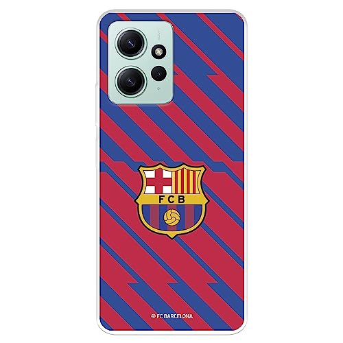 Funda para Xiaomi Redmi Note 12 4G del FC Barcelona Bar脟a Escudo tansparente para Proteger tu m贸vil. Carcasa de Silicona Flexible con Licencia Oficial FC Barcelona