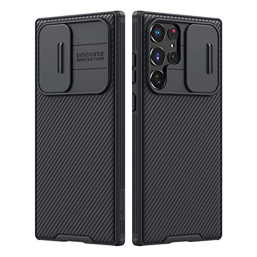 NILLKIN CamShield Pro Funda Compatible con Samsung Galaxy S22 Ultra 5G (6.8 Pulgadas), Carcasa con la Cubierta Deslizante de la cámara para Samsung S22 Ultra, Case con Protección de Cámara - Negro