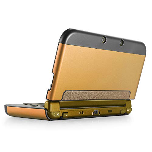 TNP Funda protectora para New Nintendo 3DS XL LL 2015, carcasa de aluminio y plÃ¡stico para New Nintendo 3DS XL LL, protecciÃ³n del riesgo de araÃ±azos, protectora de pantalla, color dorado
