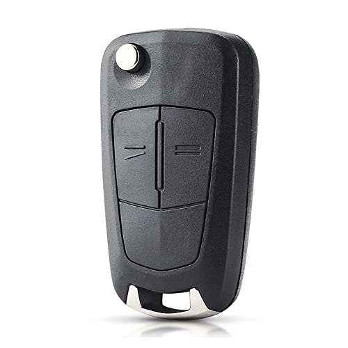 Carcasa para llave remota de coche, compatible con O-pel A-stra V-ectra S-ignum V-auxhall A-stra H C-orsa D V-ectra C Z-afira con hoja sin cortar (2 botones)