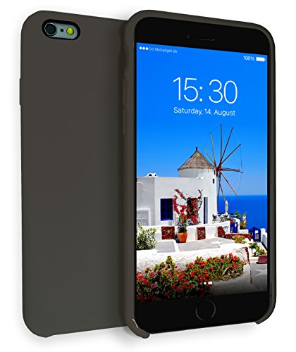 MyGadget Funda para Apple iPhone 6 Plus / 6s Plus - Soft Touch Case Antigolpes - Carcasa Protectora con Acabado en Silicona ProtecciÃ³n Interna - Gris Oscuro