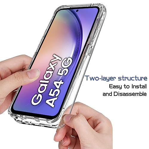 Samsung Galaxy A54 5G - Carcasa frontal y trasera [protector de pantalla integrado], transparente, protecciÃ³n completa, PC, rÃ­gida, suave, delgada, a prueba de golpes, para Samsung Galaxy A54 5G