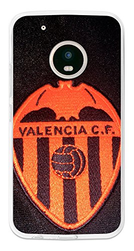BeCool Funda Gel Flexible Valencia CF para Moto G5 Plus - Carcasa TPU Licencia Oficial Valencia CF. Escudo 1