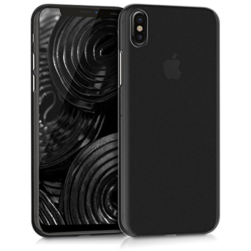 kwmobile Funda Compatible con Apple iPhone X - Carcasa para mÃ³vil - Cover Protector Trasero Negro