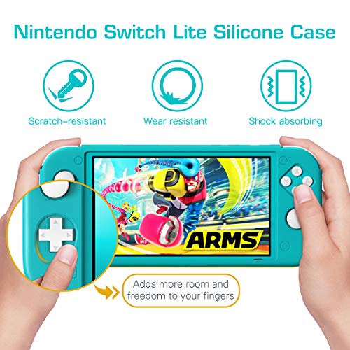 MoKo Funda Compatible con Nintendo Switch Lite, Carcasa Protectora de Silicona Case Resistente Anti-AraÃ±azo Cover Accesorios Compatible con Switch Lite Consola y Mando